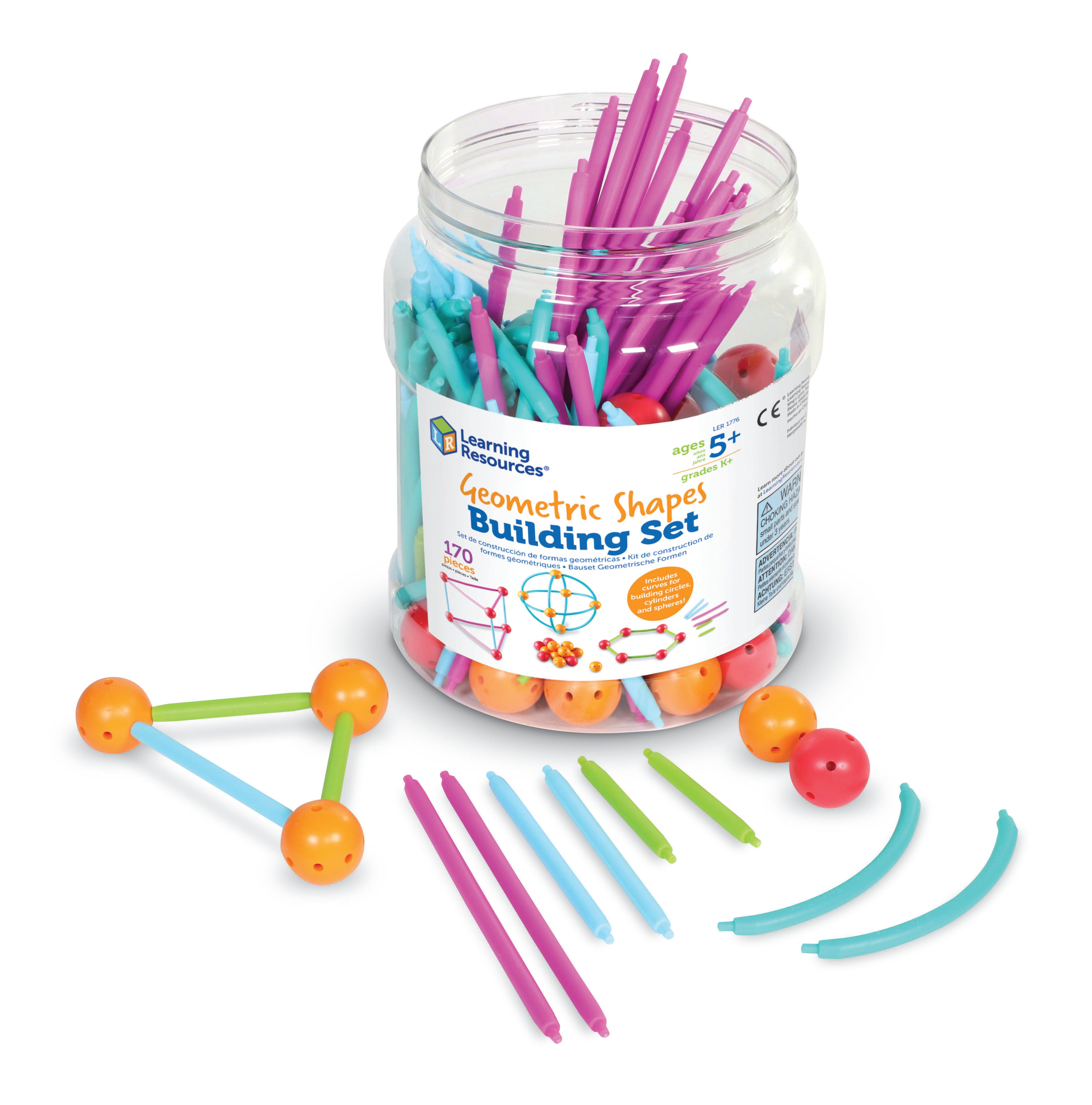 Learning Resources Geometric Shapes Building Set, 170 Pieces 1491513